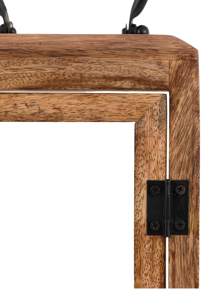 Gallery Home Brown Mango Wood Manor Large Lantern - Image 6 of 6 Gallery Home Brown Mango Wood Manor Large Lantern - Image 6 of 6