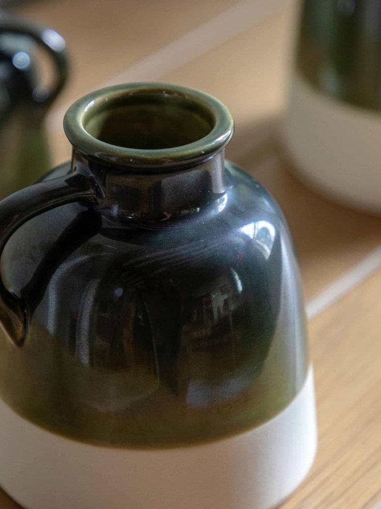 Gallery Home Set of 3 Green Glaze Bud Vases - Image 2 of 4
