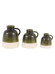 Gallery Home Set of 3 Green Glaze Bud Vases - Image 4 of 4