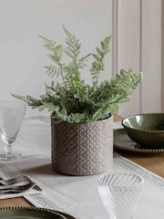 Gallery Home Grey Indoor Embossed Planter - Image 1 of 4