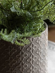 Gallery Home Grey Indoor Embossed Planter - Image 2 of 4