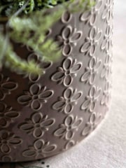 Gallery Home Grey Indoor Embossed Planter - Image 3 of 4