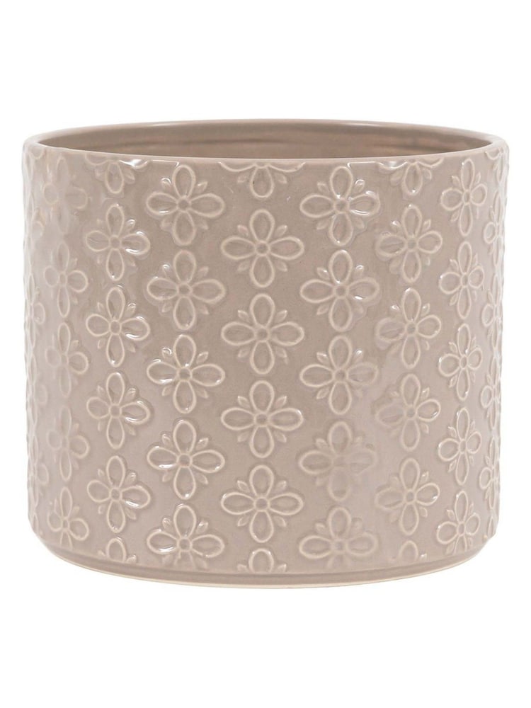 Gallery Home Grey Indoor Embossed Planter - Image 4 of 4