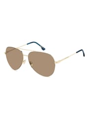 Victoria Beckham Gold Pilot Sunglasses - Image 1 of 6