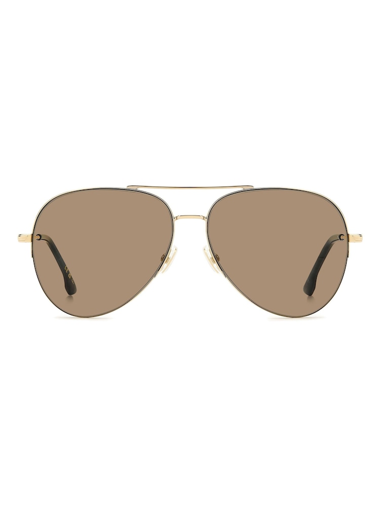 Victoria Beckham Gold Pilot Sunglasses - Image 6 of 6
