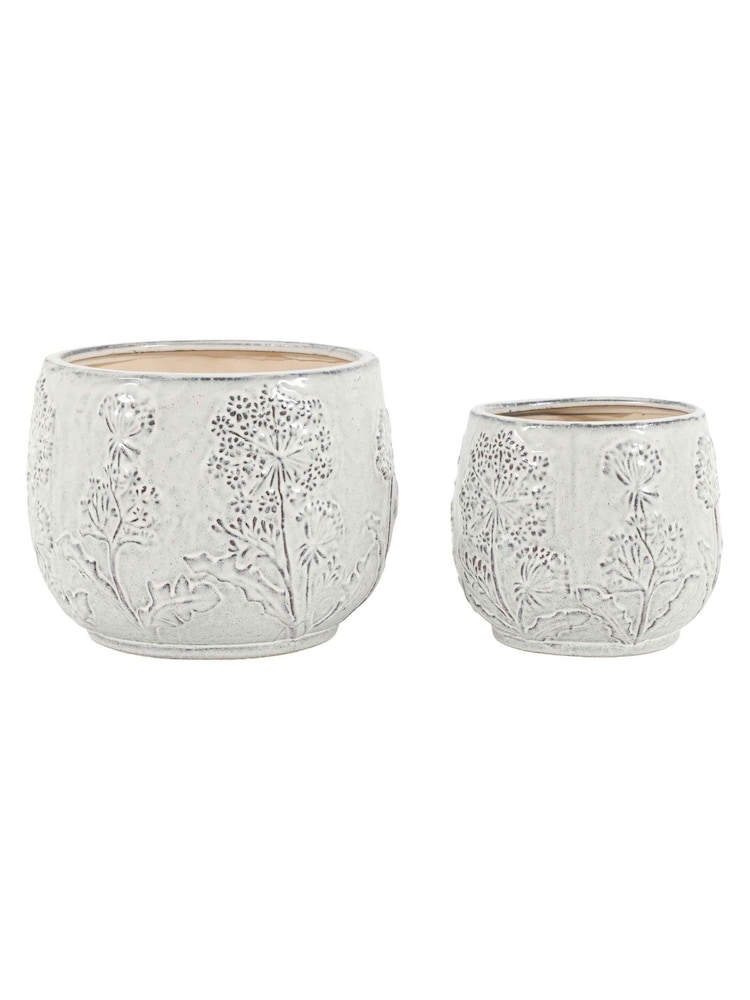 Gallery Home Grey Stoneware Meadow Planter - Image 4 of 4 Gallery Home Grey Stoneware Meadow Planter - Image 4 of 4