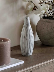 Gallery Home Grey Tall Ceramic Beaded Vase - Image 1 of 4