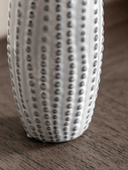 Gallery Home Grey Tall Ceramic Beaded Vase - Image 3 of 4