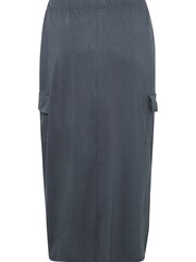 Yours Curve Grey Maxi Cargo Skirt - Image 4 of 4