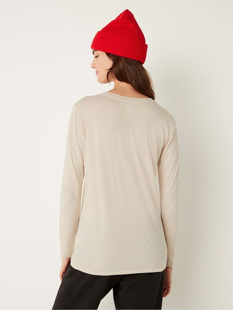 Victoria's Secret PINK Vanilla Bean Everyday Long Sleeve Crew Tee - Image 2 of 4 Victoria's Secret PINK Vanilla Bean Everyday Long Sleeve Crew Tee - Image 2 of 4