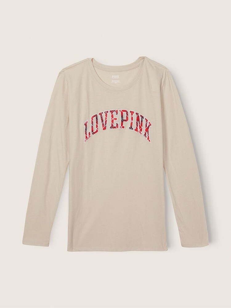 Victoria's Secret PINK Vanilla Bean Everyday Long Sleeve Crew Tee - Image 4 of 4