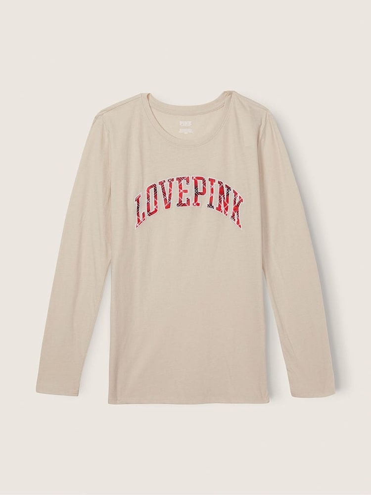 Victoria's Secret PINK Vanilla Bean Everyday Long Sleeve Crew Tee - Image 4 of 4 Victoria's Secret PINK Vanilla Bean Everyday Long Sleeve Crew Tee - Image 4 of 4