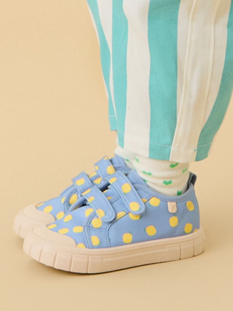 KIDLY by MORI Yellow Cotton Canvas Trainers With Easy Adjust Straps - Image 1 of 7