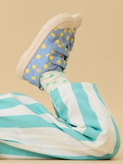 KIDLY by MORI Yellow Cotton Canvas Trainers With Easy Adjust Straps - Image 3 of 7
