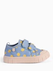 KIDLY by MORI Yellow Cotton Canvas Trainers With Easy Adjust Straps - Image 5 of 7