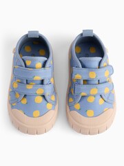 KIDLY by MORI Yellow Cotton Canvas Trainers With Easy Adjust Straps - Image 7 of 7