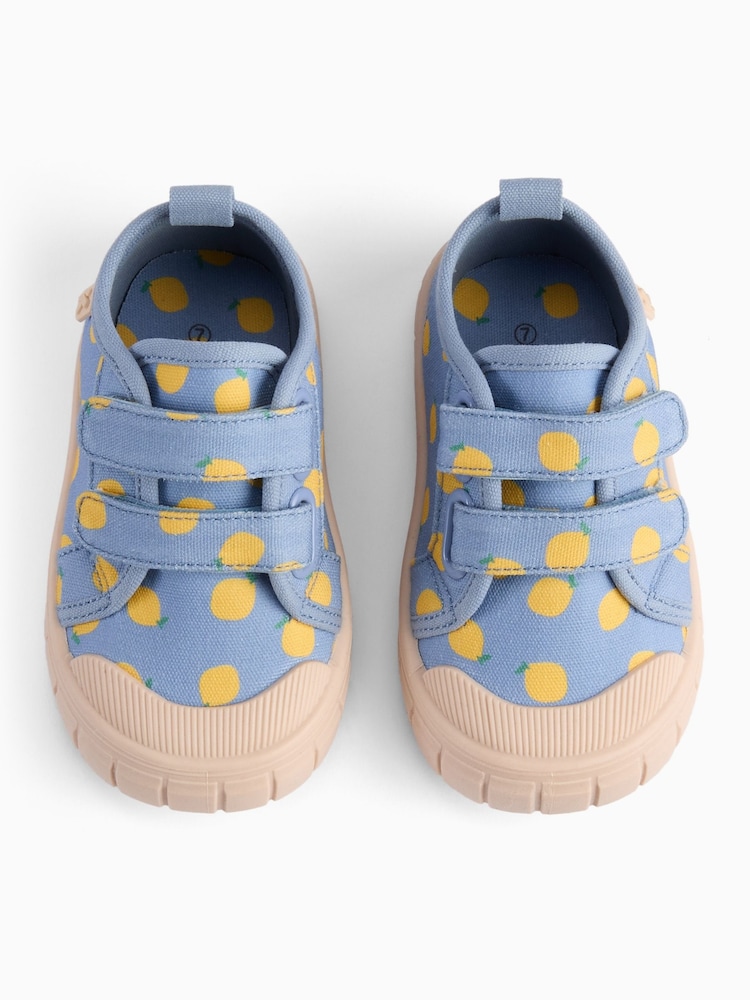 KIDLY by MORI Yellow Cotton Canvas Trainers With Easy Adjust Straps - Image 7 of 7