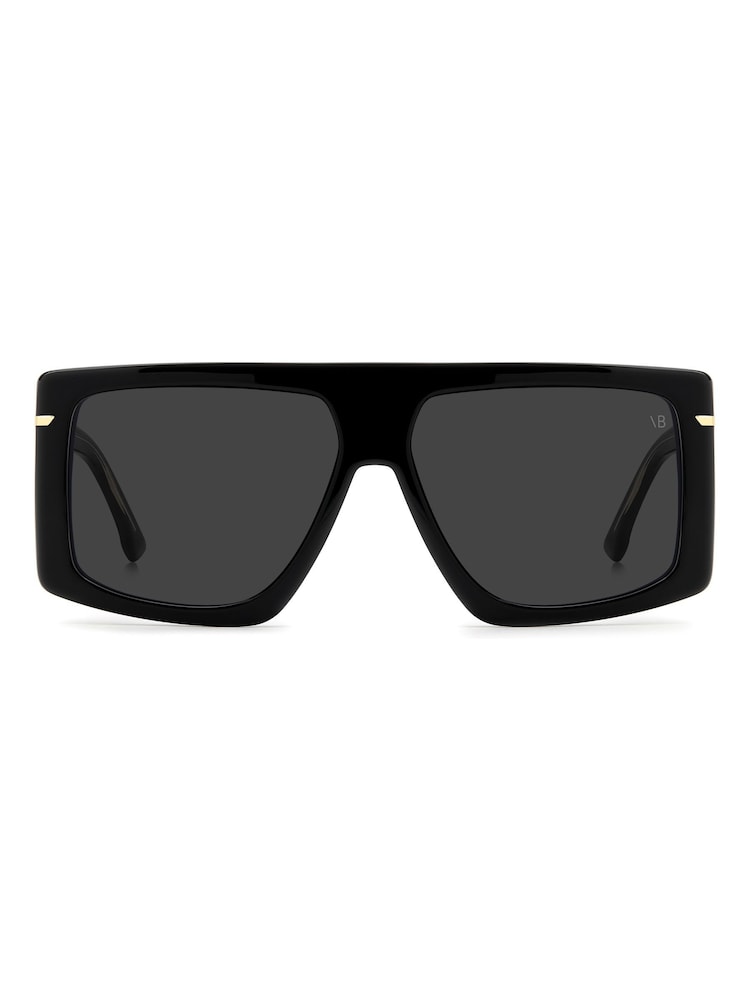 Victoria Beckham Black Rectangular Flap-Top Sunglasses - Image 6 of 6 Victoria Beckham Black Rectangular Flap-Top Sunglasses - Image 6 of 6