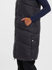 VERO MODA Black Longline Padded Gilet - Image 4 of 5