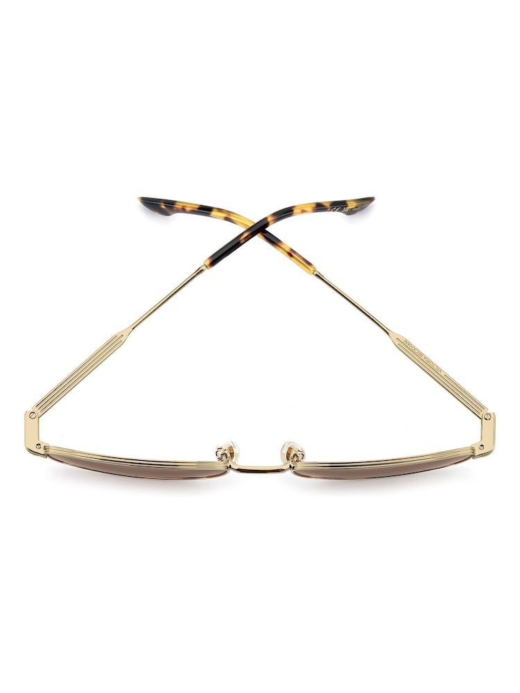 Victoria Beckham Gold Rectangular Sunglasses - Image 2 of 6 Victoria Beckham Gold Rectangular Sunglasses - Image 2 of 6