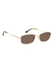 Victoria Beckham Gold Rectangular Sunglasses - Image 4 of 6