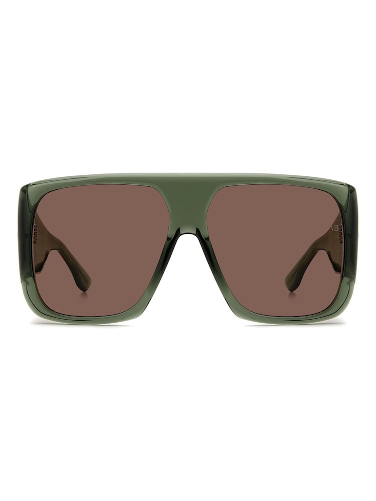Victoria Beckham Green Mask-style Oversized Sunglasses - Image 6 of 6 Victoria Beckham Green Mask-style Oversized Sunglasses - Image 6 of 6