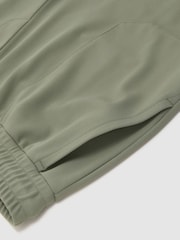 Reiss Sage Green Crescent R-Flex Stretch-Twill Cuffed Joggers - Image 6 of 9
