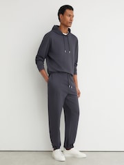 Reiss Airforce Blue Crescent R-Flex Stretch-Twill Cuffed Joggers - Image 3 of 9