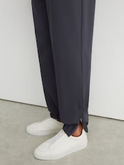 Reiss Airforce Blue Crescent R-Flex Stretch-Twill Cuffed Joggers - Image 8 of 9