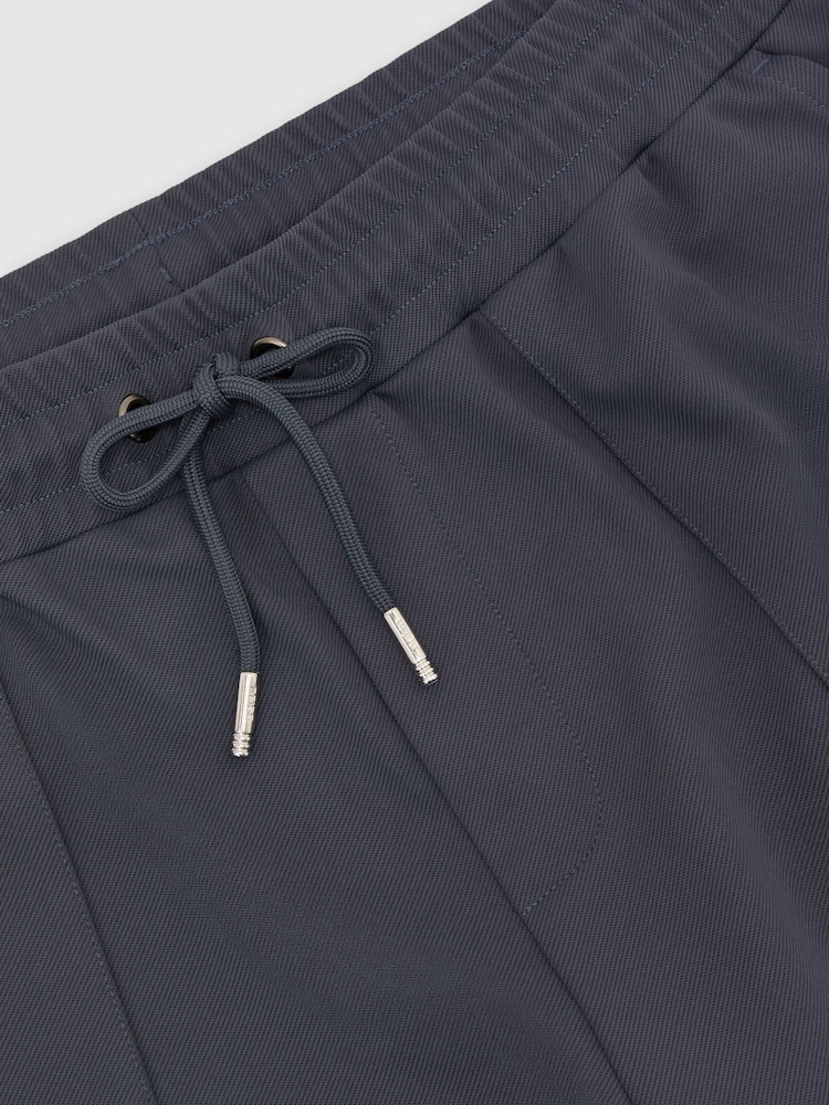 Reiss Airforce Blue Crescent R-Flex Stretch-Twill Cuffed Joggers - Image 9 of 9 Reiss Airforce Blue Crescent R-Flex Stretch-Twill Cuffed Joggers - Image 9 of 9