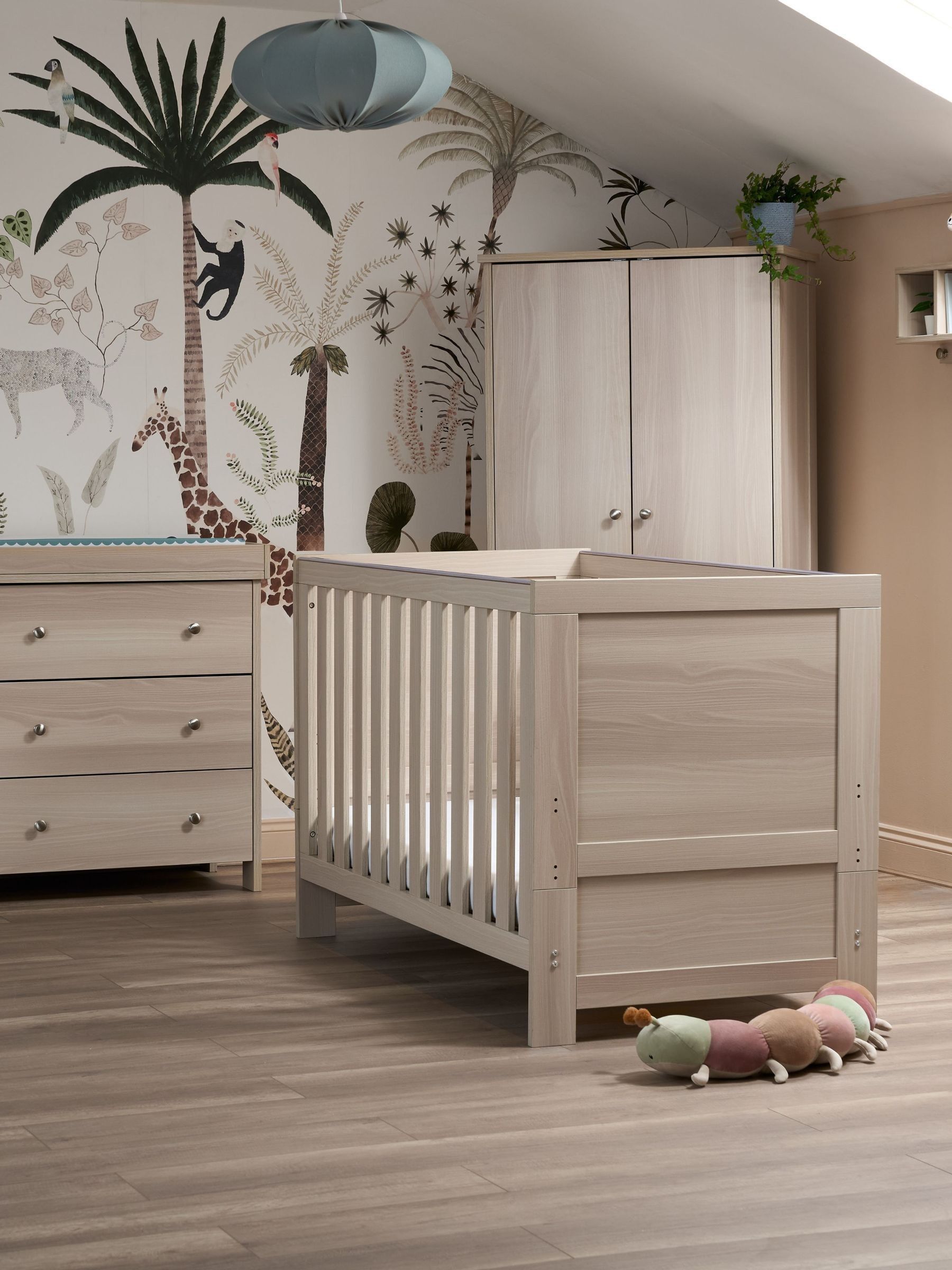 Obaby Nika 3-piece Nursery Furniture Room Set, Grey - Image 4