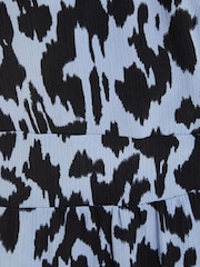 Quiz Blue Animal Print Midi Dress - Image 6 of 6