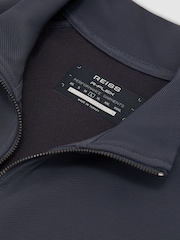 Әскери-әуе күштерінің көк түсі - Reiss Eytan R-Flex Stretch-Twill жартылай сыдырмалы Свитшот - 8суретінің 6 суреті