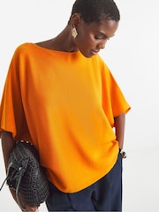 JD Williams Orange Batwing Knitted Jumper - Image 4 of 4