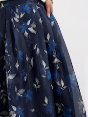Phase Eight Blue Marella Floral Skirt - Image 4 of 7