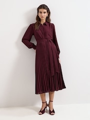 Phase Eight Red Ren Burgundy Dress - Image 1 of 7