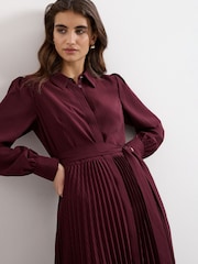 Phase Eight Red Ren Burgundy Dress - Image 4 of 7
