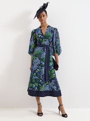 Robe bleu marine Phase Eight Nixie - Image 6 sur 7