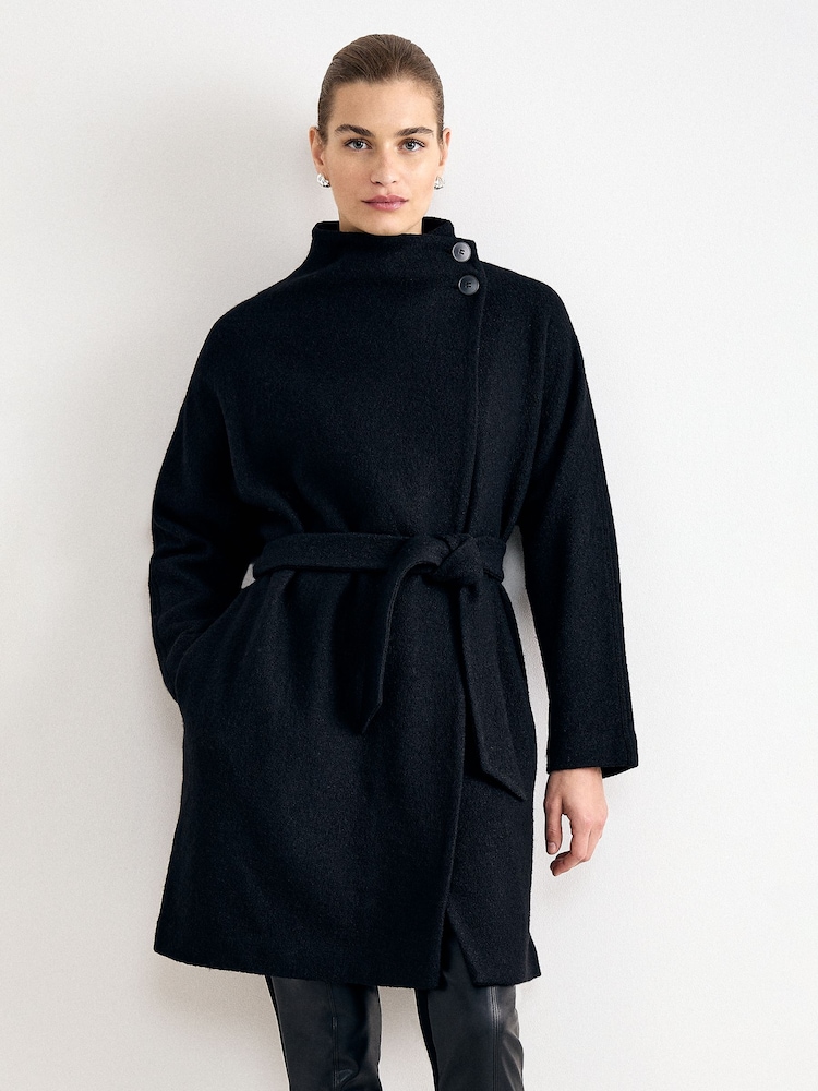 Schwarz - Phase Eight Jennifer Knit Coat - Bild 1 von 6