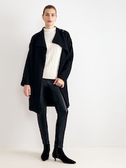 Schwarz - Phase Eight Jennifer Knit Coat - Bild 3 von 6