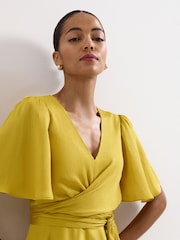 Phase Eight Yellow Petite Abbie Wrap Dress - Image 4 of 7