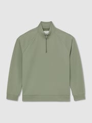 Шалфей Грин - Reiss Eytan R-Flex Stretch-Twill жартылай сыдырмалы Свитшот - 9суретінің 2 суреті