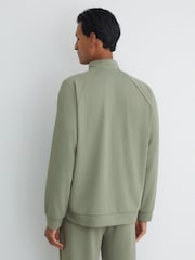 Шалфей Грин - Reiss Eytan R-Flex Stretch-Twill жартылай сыдырмалы Свитшот - 9суретінің 5 суреті