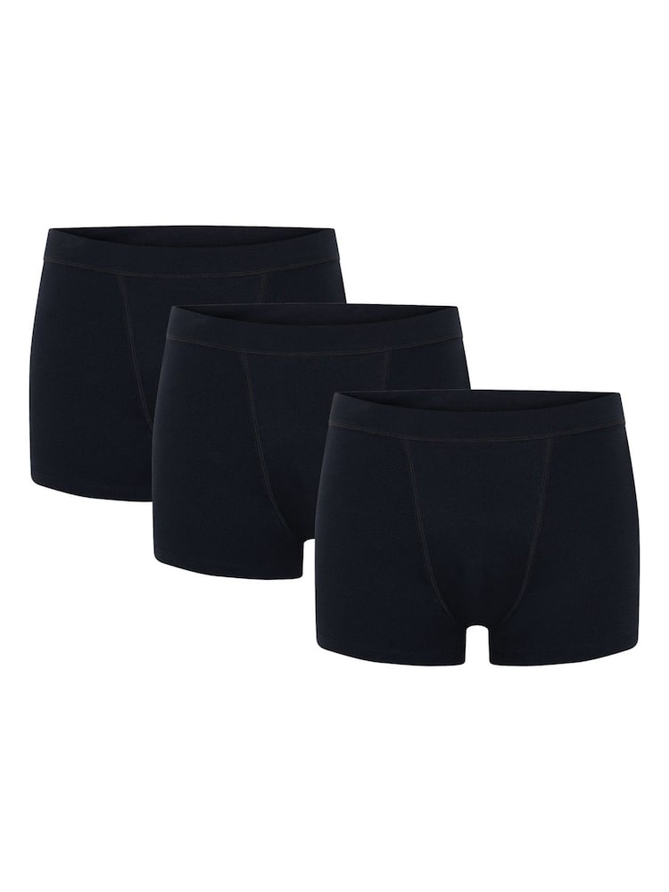 ModiBodi Black Period Soft Stretch Seamless Boyshort Super Knickers 3 Pack - Image 1 of 11 ModiBodi Black Period Soft Stretch Seamless Boyshort Super Knickers 3 Pack - Image 1 of 11