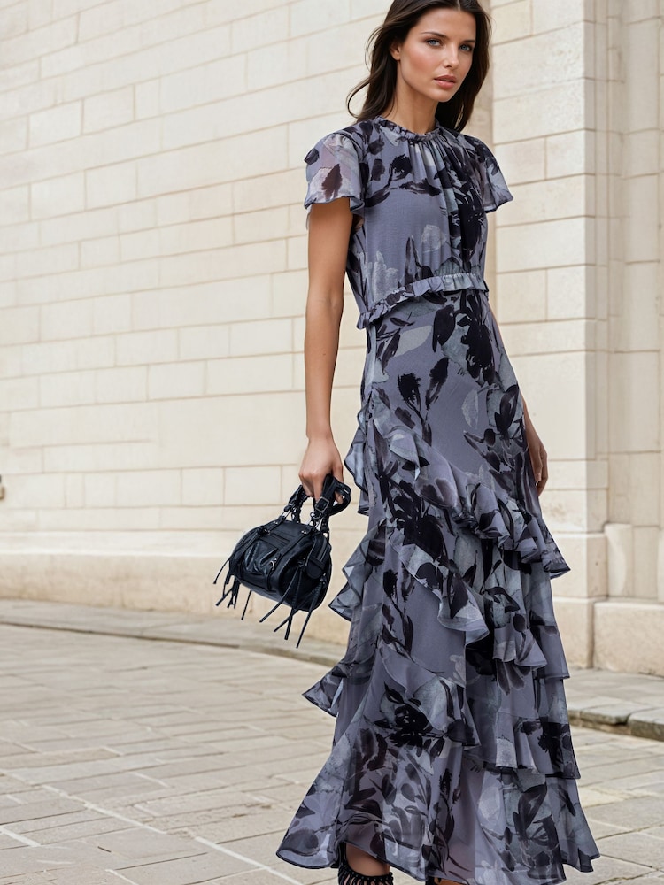 Religion Grey Sian Maxi Dress - Image 1 of 8 Religion Grey Sian Maxi Dress - Image 1 of 8
