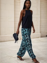 Religion Green Floral prime print Balloon Helena Trousers - Image 4 of 8