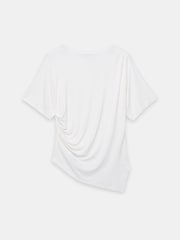 白色 - Mint Velvet Draped Asymmetric Top - 圖片 6/7