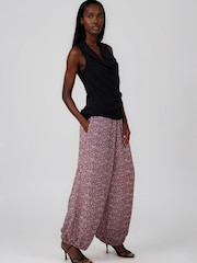 Religion Pink Port polka dot ocelot print Balloon Helena Trousers - Image 1 of 6