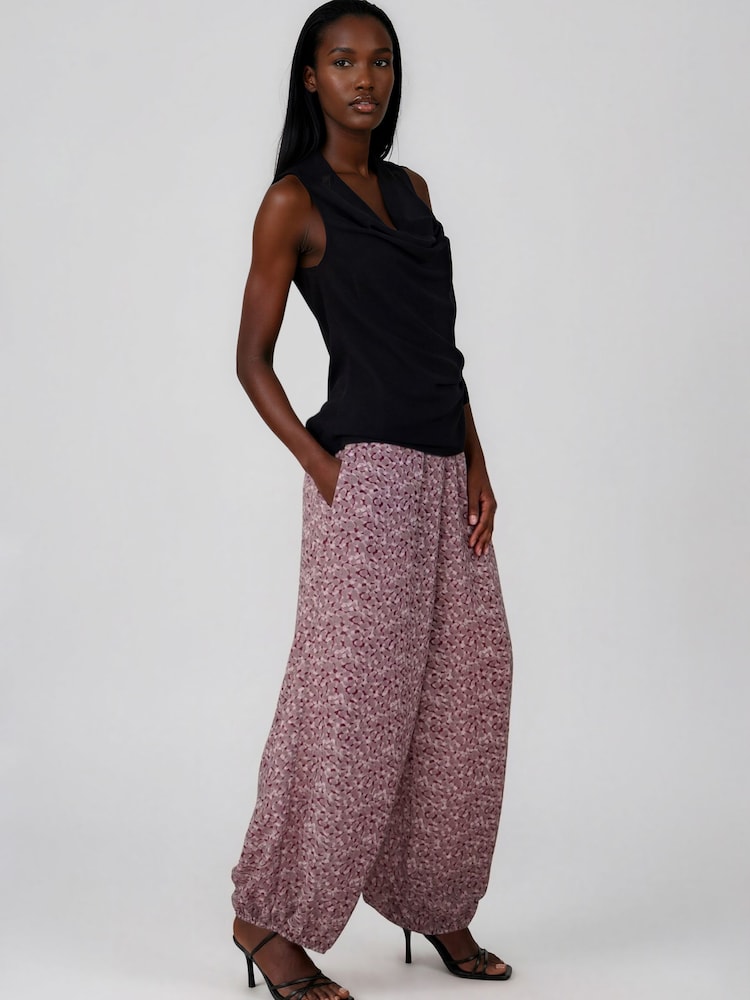Religion Pink Port polka dot ocelot print Balloon Helena Trousers - Image 1 of 6