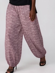 Religion Pink Port polka dot ocelot print Balloon Helena Trousers - Image 5 of 6